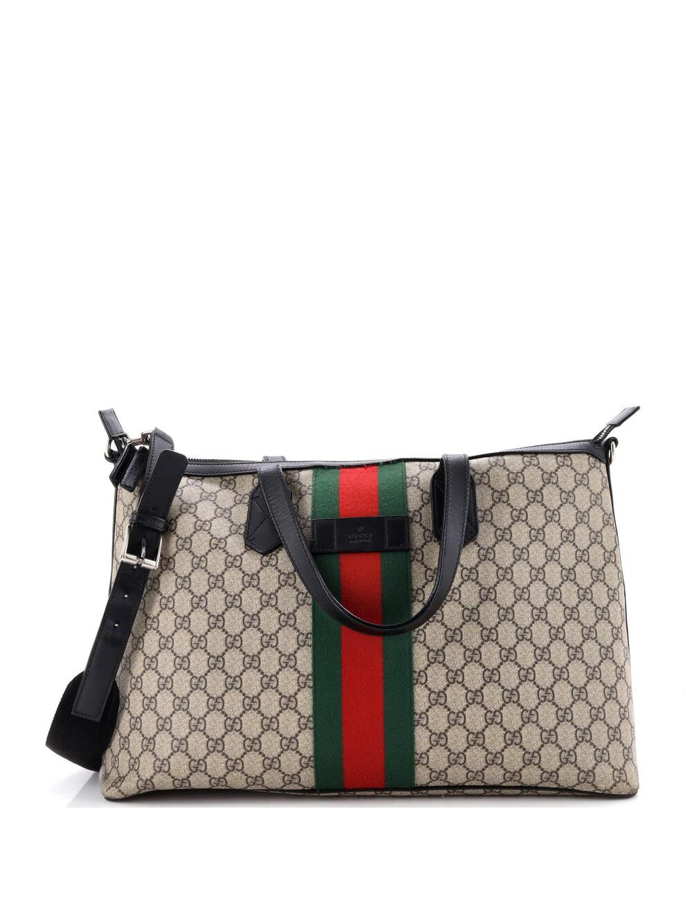 Gucci Web Duffle Bag Gg Coated Canvas #278744G12B
